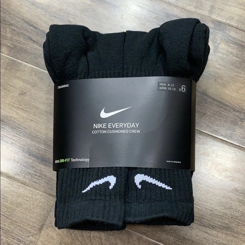 NIKE EVERYDAY COTTON CUSHIONED CREW SOCKS